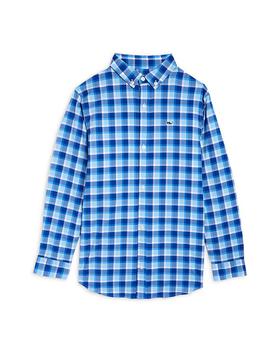 推荐Boys' On-The-Go brrr° Plaid Button Down Shirt - Little Kid, Big Kid商品