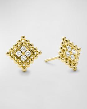 商品Covet 18K Gold 11mm Pave Diamond Stud Earrings,商家Neiman Marcus,价格¥7682图片