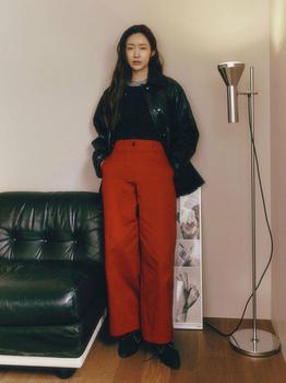 Love Stitch, A.T.CORNER | Stitch Wide Long Pants Red (Aepa2f001r2)商品图片 9.2折×额外8.5折, 额外八五折