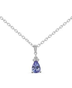 Macy's | Tanzanite (5/8 ct. tw.) & Diamond Accent 18" Pendant Necklace in Sterling Silver,商家Macy's,价格¥589