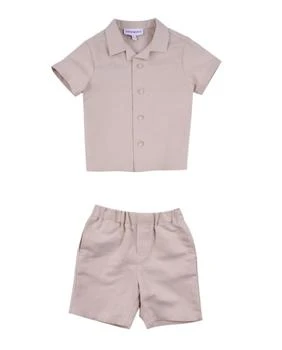 推荐Emporio Armani Kids Buttoned Shirt & Elasticated Waist Shorts Set商品