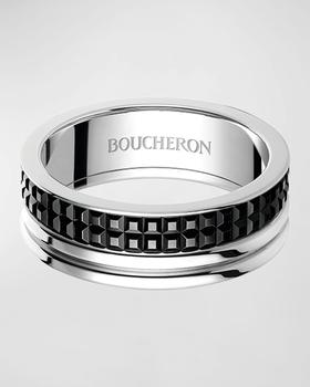 商品Boucheron | 18K White Gold Quatre Black Edition Large Ring, Size 62,商家Neiman Marcus,价格¥24685图片