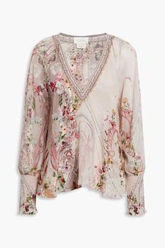 Camilla | Crystal-embellished printed silk crepe de chine blouse商品图片,4.9折