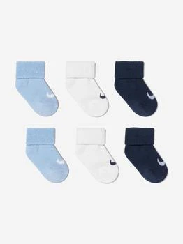 推荐Baby Boys 6 Pack Terry Cuffed Socks Set in Blue商品