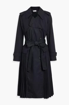 RED Valentino | Pleated cotton-blend gabardine trench coat,商家THE OUTNET US,价格¥3542