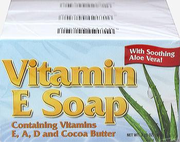 商品Natural Vitamin E Soap with Cocoa Butter 3 oz Pack图片