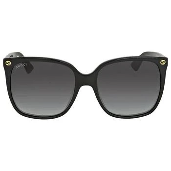 Gucci | Grey Gradient Cat Eye Ladies Sunglasses GG0022S 001 57 4.5折, 满$75减$5, 满减