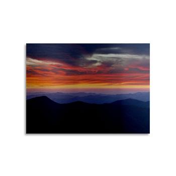 推荐Pierre Leclerc Mount Mitchell Sunset Floating Brushed Aluminum Art - 22" x 25"商品