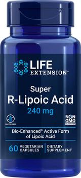 商品Life Extension Super R-Lipoic Acid - 240 mg (60 Vegetarian Capsules)图片