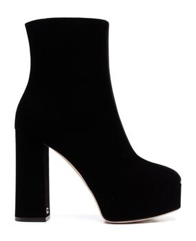 Giuseppe Zanotti | Black Velvet Ankle Boot商品图片,
