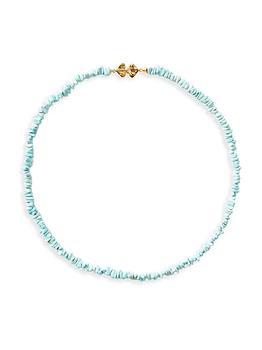 Chan Luu是什么牌子, Chan Luu | 18K-Gold-Plated & Turquoise Beaded Necklace商品图片 