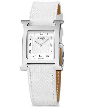 Hermes | Hermes H Hour Medium MM White Calfskin Leather Women's Watch 036790WW00商品图片,8.2折