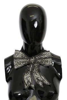 Dolce & Gabbana | Dolce & Gabbana Silver Crystal Beaded Sequined 100% Silk Catwalk Necklace Bowtie,商家SEYMAYKA,价格¥6600