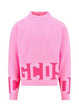 GCDS | GCDS Logo Intarsia Low Band Sweater 4.7折