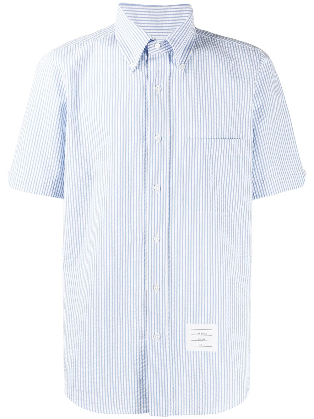 thom browne衬衫新款, Thom Browne | THOM 男士蓝色短袖衬衫 MWS239A-00572-450商品图片 独家减免邮费