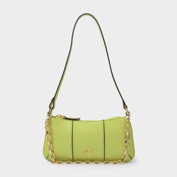 Manu Atelier | Mini Pita Bag in Green Leather商品图片,