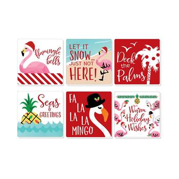 商品Big Dot of Happiness | Flamingle Bells - Funny Tropical Christmas Party Decorations - Drink Coasters - Set of 6,商家Macy's,价格¥109图片