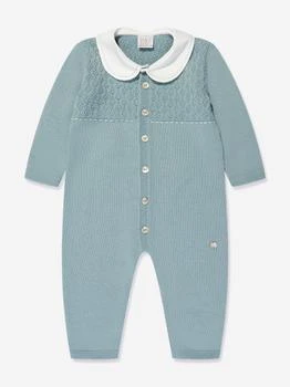 Paz Rodriguez | Baby Knitted Romper in Green 7折×额外9折, 独家减免邮费, 额外九折