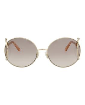 推荐Round-Frame Metal Sunglasses商品