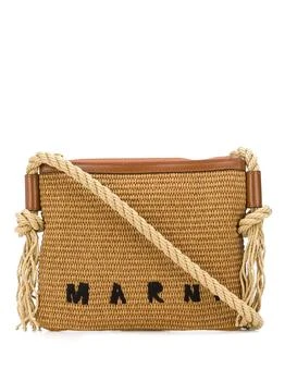 推荐MARNI WOMEN WOVEN LOGO POCHETTE SHOULDER BAG商品