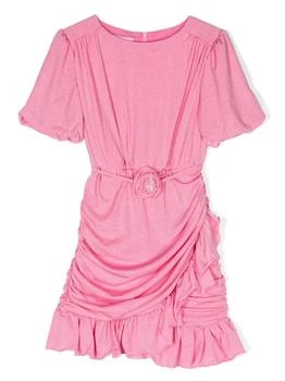 MISS BLUMARINE | Pink Glitter Draped Dress,商家Italist,价格¥1596