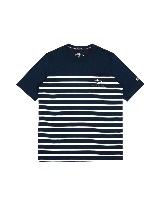 推荐PAUL&SHARK 男士条纹拼色棉质短袖T恤 I14P1021-516商品