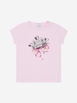 推荐Monnalisa Pink Girls Crown Print T-Shirt商品
