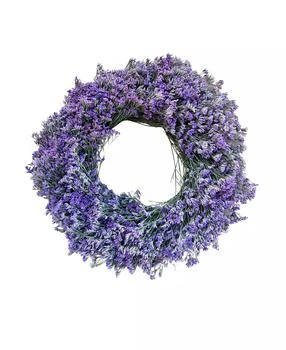 GreenishBlu | Long Lasting Shades of Purple Misty Real Wreath, 22",商家Macy's,价格¥733