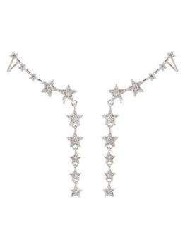 Eye Candy LA | Luxe Silvertone & Crystal Drop Earrings商品图片,5折