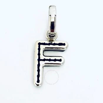 Burberry | Leather-Topstitched 'F' Alphabet Charm in Palladium/Back,商家Jomashop,价格¥417