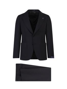 商品LARDINI | Wool Blend Suit With Iconic Brooch,商家The List,价格¥7270图片