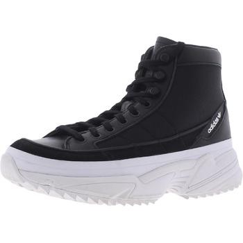 阿迪达斯女鞋高帮鞋, Adidas | adidas Originals Womens Kiellor  Leather Lifestyle High Top Sneakers商品图片 3.9折