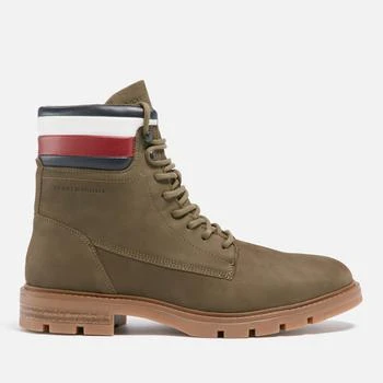 推荐TOMMY HILFIGER MEN'S CORPORATE NUBUCK LACE UP BOOTS - ARMY GREEN商品