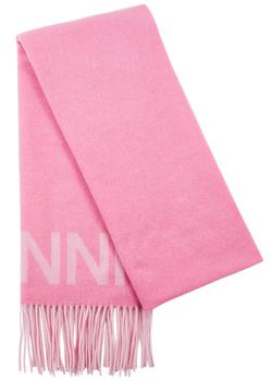 Ganni | Logo-intarsia wool scarf商品图片,