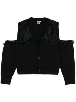 推荐COMME DES GARCONS NOIR Women Off Shoulder Cardigan商品