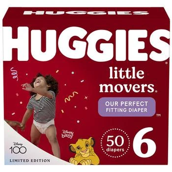 Huggies Little Movers | Baby Diapers Unscented, Size 6 (35+ lbs),商家Walgreens,价格¥276