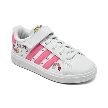 Adidas | Little Girls Disney Minnie Mouse Grand Court Casual Elastic Lace Sneakers from Finish Line商品图片,
