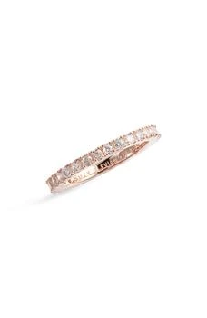 Suzy Levian | 14K Rose Gold Plated Sterling Silver Cubic Zirconia Stackable Band Ring,商家Nordstrom Rack,价格¥933