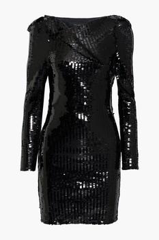 ROLAND MOURET, ROLAND MOURET | Vista sequined mesh mini dress商品图片 2.9折