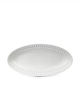 商品L'Objet | Perlee White Porcelain Oval Platter,商家Saks Fifth Avenue,价格¥1076图片