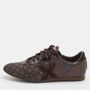lv低帮鞋, Louis Vuitton | Louis Vuitton Brown Monogram Idylle And Leather Salsa Low Top Sneakers Size 38商品图片 6.3折