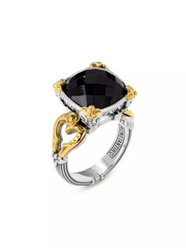 Konstantino | Anthos Solis Sterling Silver, 18K Yellow Gold & Black Onyx Ring,商家Saks Fifth Avenue,价格¥5080