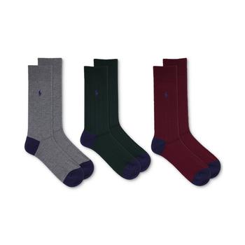 商品Men's Socks, Soft Touch Ribbed Heel Toe 3 Pack图片