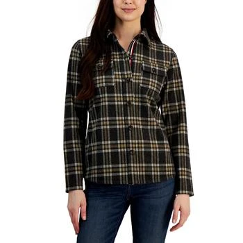 Tommy Hilfiger | Women's Collared Plaid Shirt Jacket 