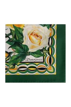 Dolce & Gabbana | Dolce & Gabbana Rose Printed Twill Scarf,商家Cettire,价格¥2685