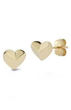 Ember Fine Jewelry | 14K Yellow Gold Heart Stud Earrings,商家Nordstrom Rack,价格¥1267