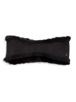 UGG | Reversible Leather & Shearling Headband商品图片,4.7折×额外7.5折, 额外七五折