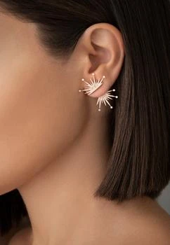 Falamank | Diamond Splash Collection Earrings in 18-karat Rose Gold and White Diamonds,商家Thahab,价格¥39676