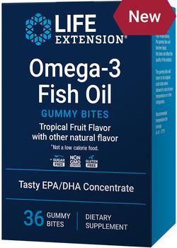 商品Life Extension | Life Extension Omega-3 Fish Oil Gummy Bites, 36 gummies,商家Life Extension,价格¥146图片