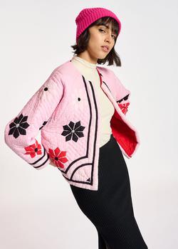 essentials棉服, Essentiel | Essential Antwerp Ceramic Quilted Pink Jacket商品图片 满$250减$20, 满减